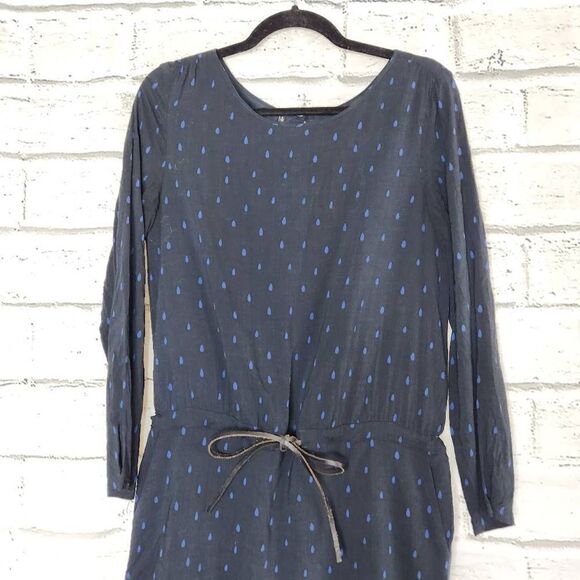 Maison Scotch Women's Tear Drop Print Long Sleeve Shift Dress Size 2 Viscose - Picture 2 of 14